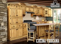 COCINA RÚSTICA TOSCANA CON BARRA